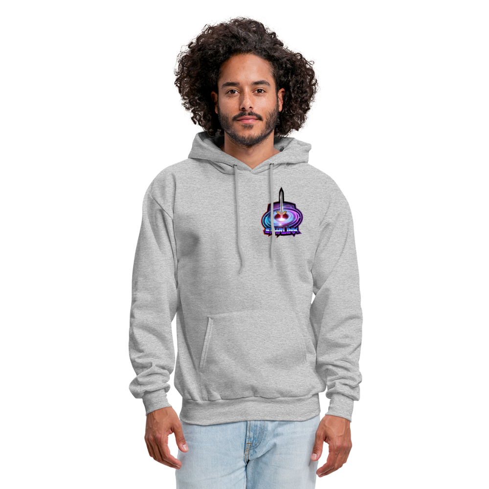 ST4RLINK Men's Hoodie Small Logo - heather gray