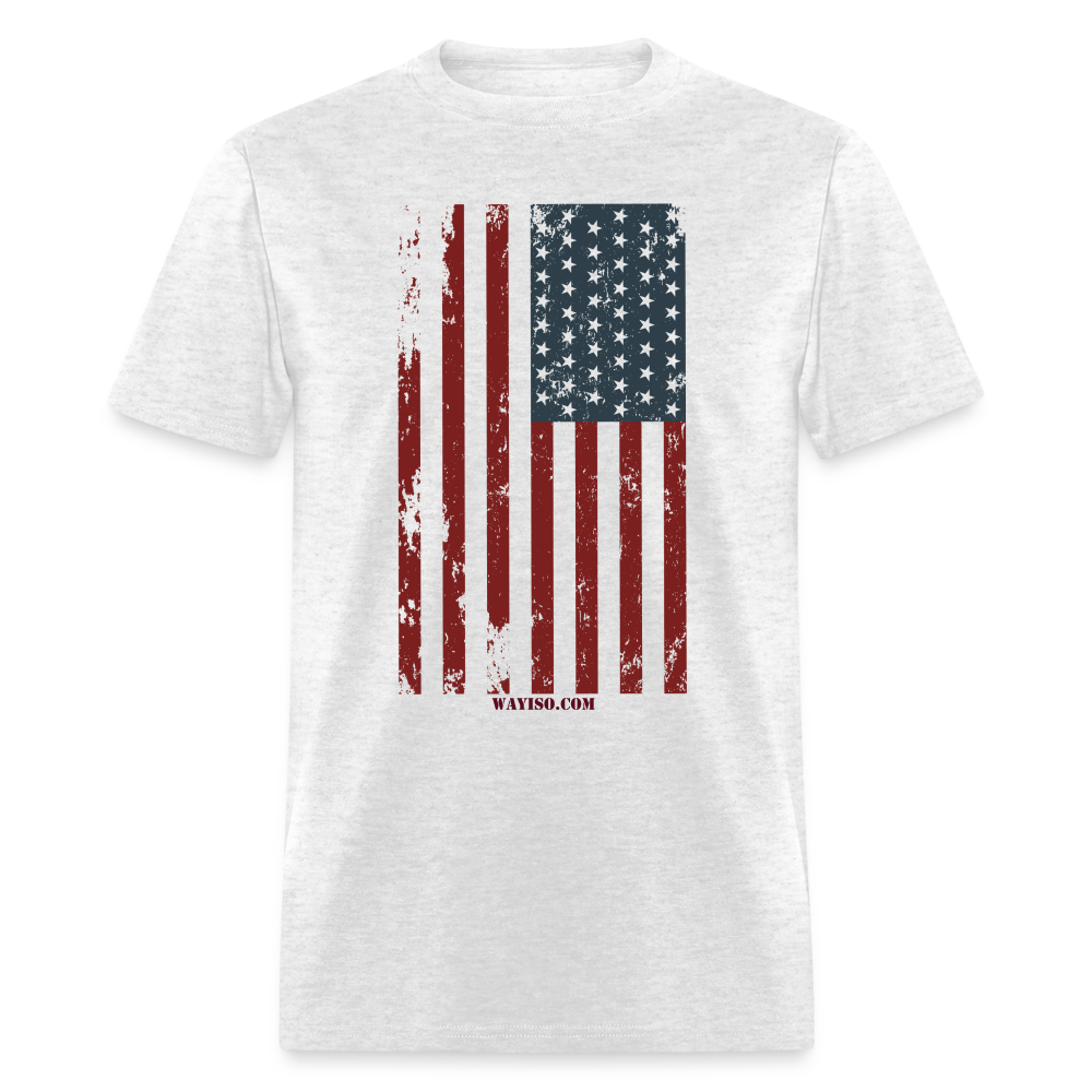 US FLAG - VERTICAL - light heather gray