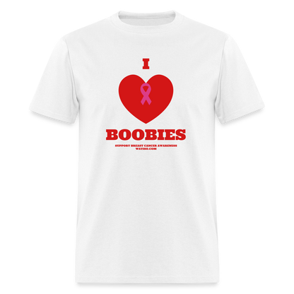 I HEART BOOBIES Unisex Classic T-Shirt - white