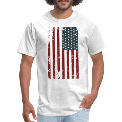 US FLAG - VERTICAL - light heather gray