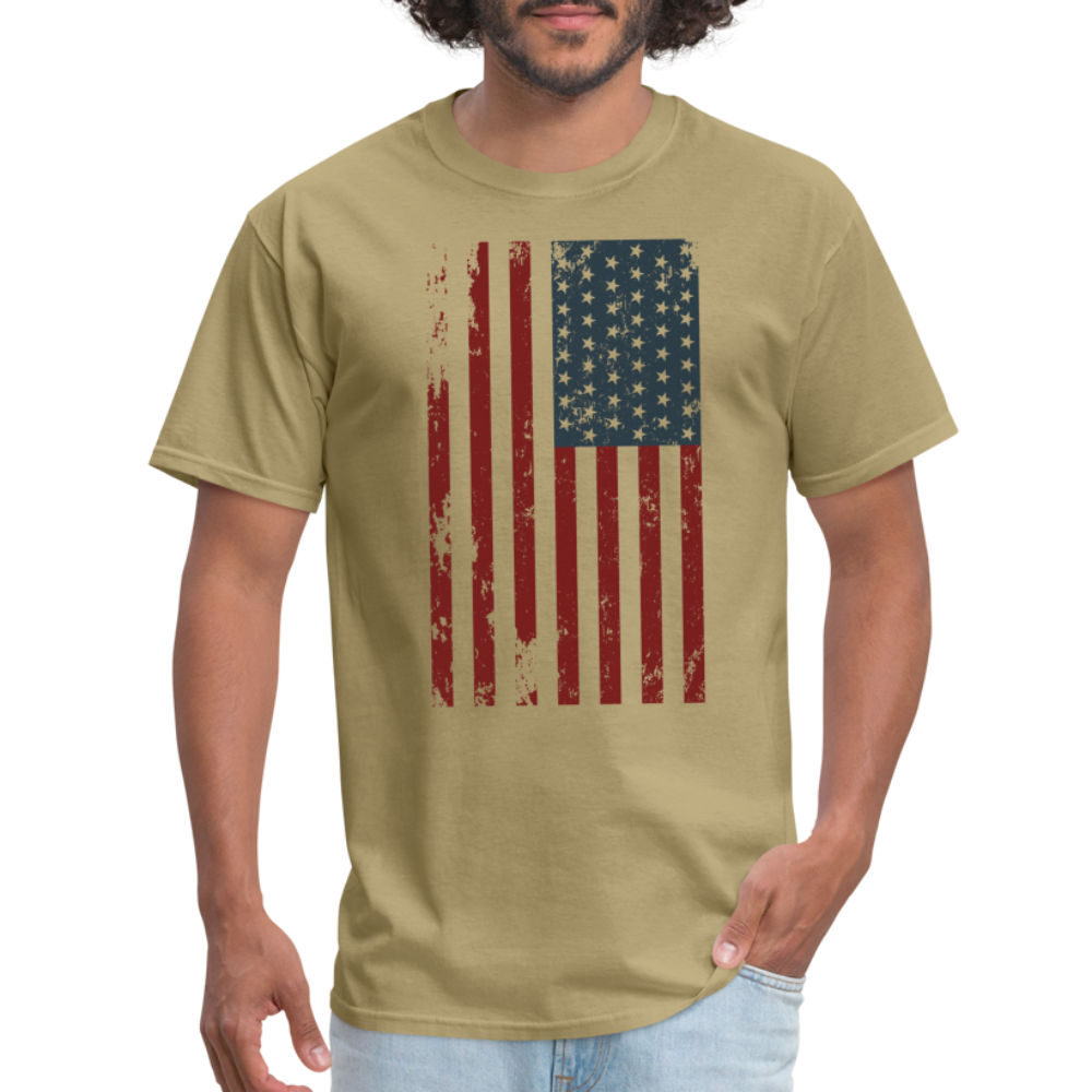 US FLAG - VERTICAL - khaki