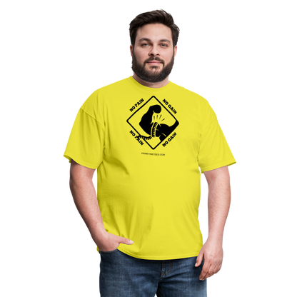 NO PAIN NO GAIN Unisex Classic T-Shirt - yellow