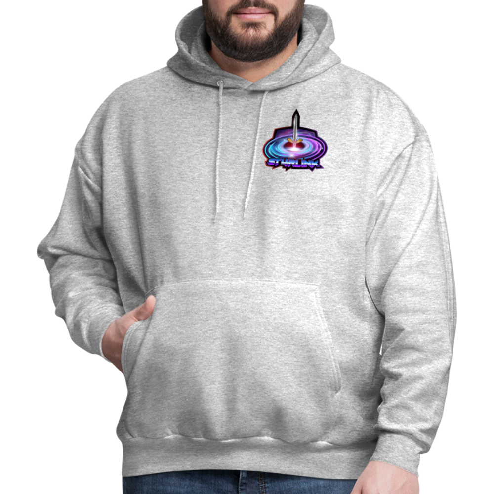 ST4RLINK Men's Hoodie Small Logo - heather gray