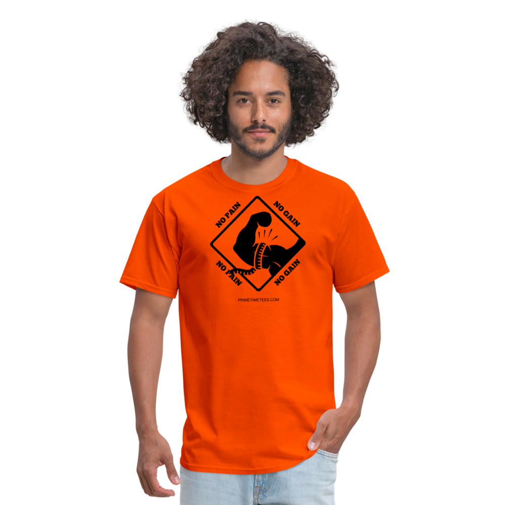 NO PAIN NO GAIN Unisex Classic T-Shirt - orange