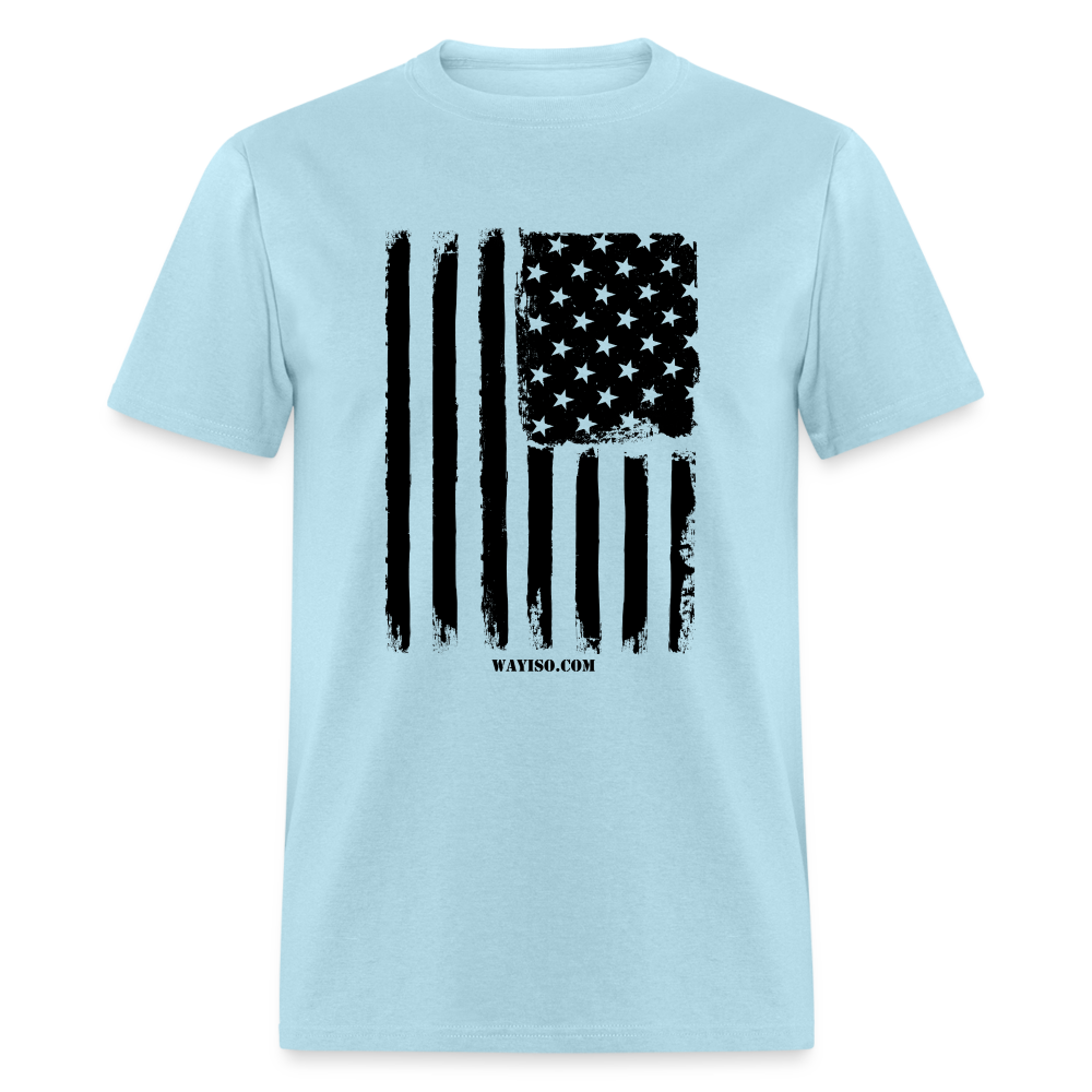 US FLAG - BLACK - powder blue